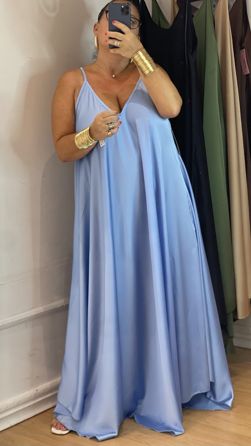 VESTITO BAIA OVER CELESTE
