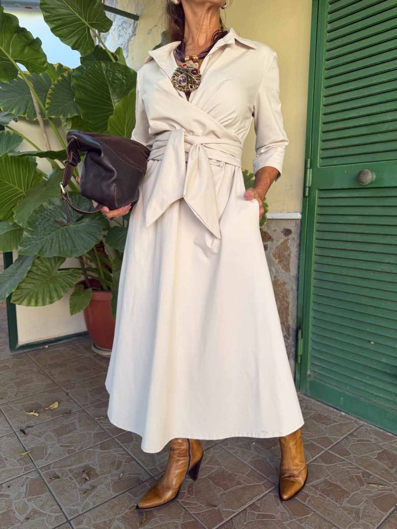 VESTITO FUSCIACCA panna