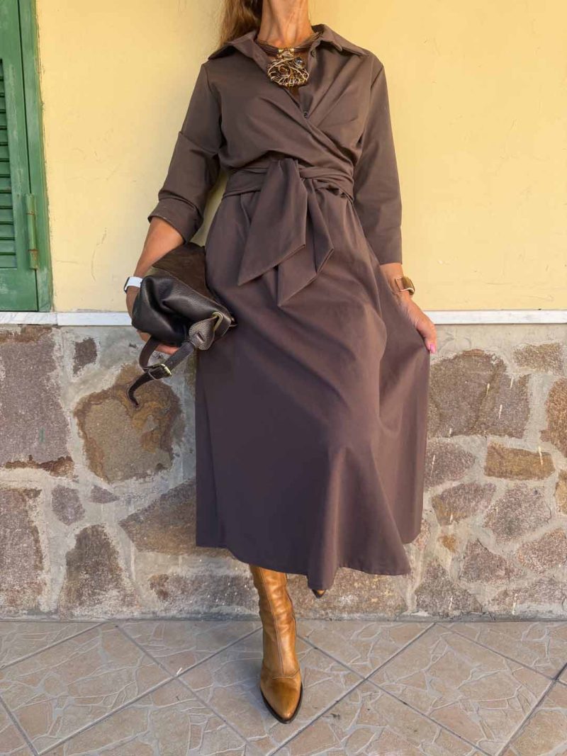 VESTITO FUSCIACCA panna marrone