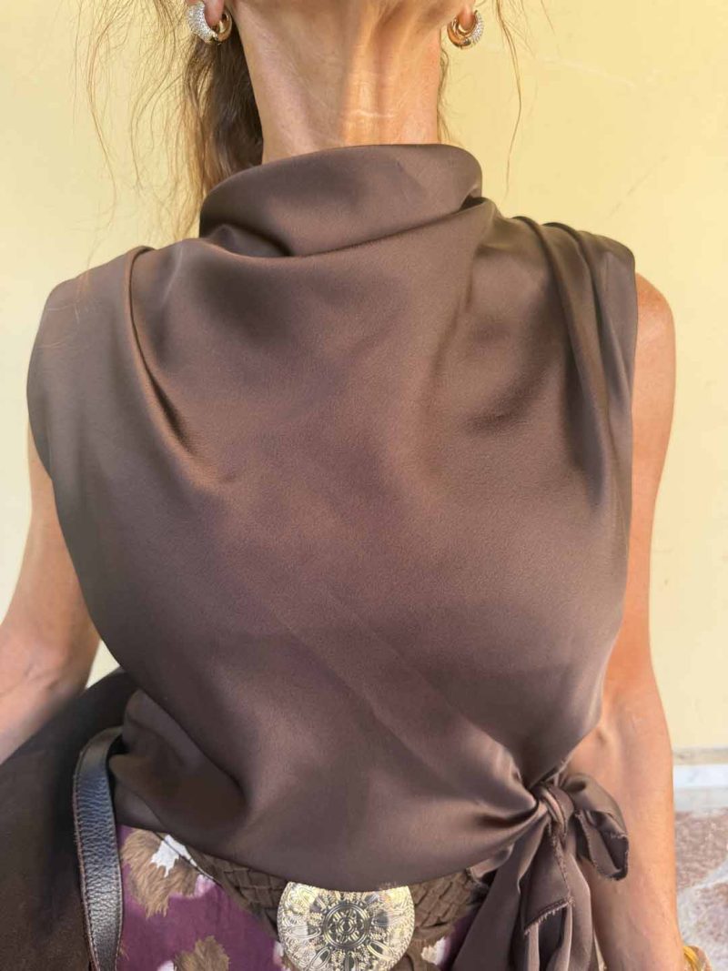 MAGLIA NODO marrone